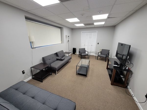 Ruby Stage lounge and green room
